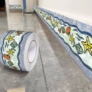 SAVVYSHELF 5 Meter Wall Base Thickened Self Adhesive Skirting Line Fashion Soft Wall Sticker Living Room