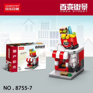 Mini City Street View Building Blocks Toys Beautiful Mini 3D Model Puzzle Toys Street Architecture Series Educational Toy KFC Cake MacDonalds Shop for Kids Girls 54-100pcs toys for kids girls