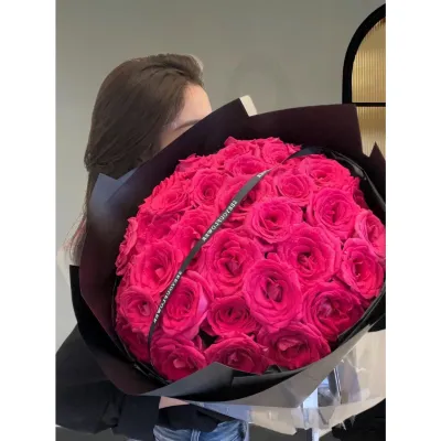 KOREAN Buket wisuda 30 mawar bunga abadi kado mewah kado hari valentine untuk pacar atau istri