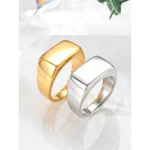 cincin titanium pria super keren / aksesoris pria asli titanium model polos silver hitam gold
