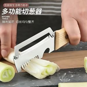 Quivlox Stainless Steel Onion Cutter Multifunctional Peeler Vegetable Fruit Slicer Kitchen Carving Tool Pengupas