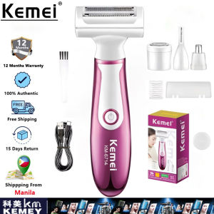 Kemei KM-6714 Electric Shaver For Women Multifunction USB Hair Removal Machine Body Epilator For Women