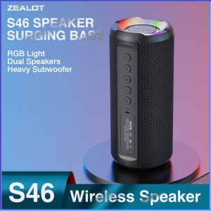 PENGIRIMAN CEPAT ZEALOT Portable Bluetooth Speaker Outdoor Waterproof S46 / speaker bluetooth full bass mini outdoor portable suara kencang keras kecil