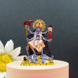 Mix Metal Ganesh Lakshmi Kali & Gomatha Statue For Car House & Alter