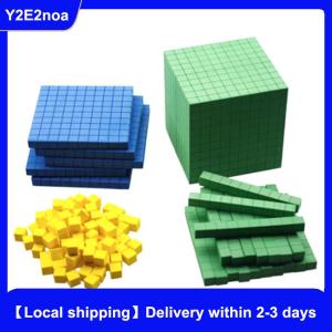【Local shipping】 Ten Blocks Complete Set Kids Math Plaything Math Blocks Plastic Base Ten Set Cube Kids Math Plaything Counting Cubes Set