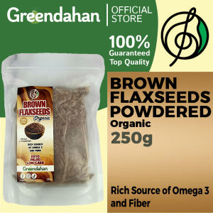 Greendahan Brown Flaxseeds Ground Organic 250g - Keto friendly