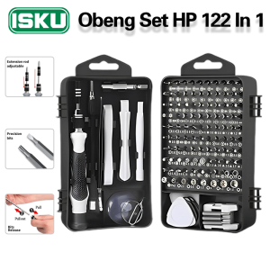 ISKU Obeng Set 122 in 1 Obeng hp Multifungsi Alat Bongkar Mini Precision Untuk HP Laptop Reparasi