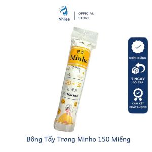 Bông tẩy trang Hàn Quốc Minho NL044 miếng tròn chất liệu 100% cotton tự nhiên siêu mềm mịn