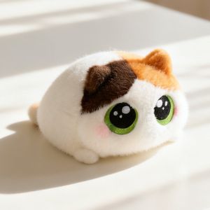 NOBLELYN Round Cat Plush Doll Cartoon Big Eyes Black Cat Plush Toys 15cm Cat Stuffed Animal For Kids