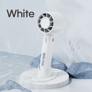 MIni Cute Handheld Fan USB Charging Portable Cooling Handy Hand-Held Fans 2000m Ah Adjustable Quiet Fan with Mobile Phone Holder