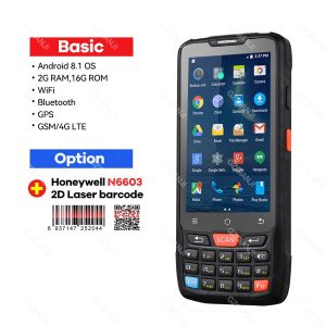 GZQIANJI Android 8.1 Handheld PDA 1D 2D Honeywell Barcode Scanner QR Code Reader Data Collector Terminal for Inventory Warehouse 4G GPS