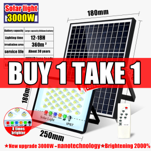【BUY 1 TAKE 1】Lucky-PP solar light with solar panel 600W/800W/3000W Solar light outdoor waterproof IP67 outdoor lights heavy duty for room at night with original 30 Years Warranty solar flood light promo sale solar lights