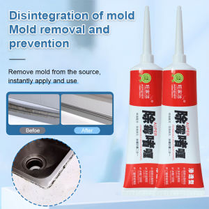 Mold Removal Gel for Kitchen Fridge and Washing Machine Powerful Stain Eraser for Rubber Seals and Silicone Surfaces with Bleach Free Formula Mold Removal Gel Refrigerator Cleaner Washing Machine Seal Cleaner