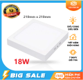 Đèn led nổi ốp trần 18w vuông ánh sáng trắng.