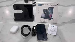 3 In 1 Wireless Charger Stand สำหรับ Samsung Galaxy S23 S22 S21 Ultra S20 30W Fast Charging Dock Station Pro ผู้ถือ S24 Pro