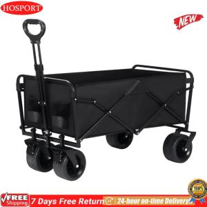 [HOSPORT Official Mall]Camping รถบรรทุกมือหมุนล้อขยายรถเข็นปิคนิคมัลติฟังก์ชั่ Camper Cart สำหรับเต็นท์อุปกรณ์ทำอาหาร Storage