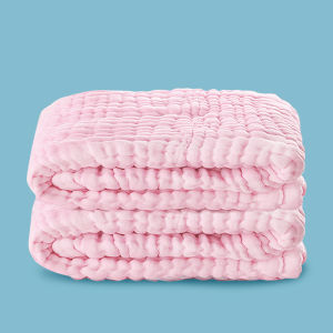 [Einmilk Newborn Bath Towel] Baby Soft Cotton Bath Towel / Baby Blanket 110x110cm 6 Layers High Absorbency and Quick Dry