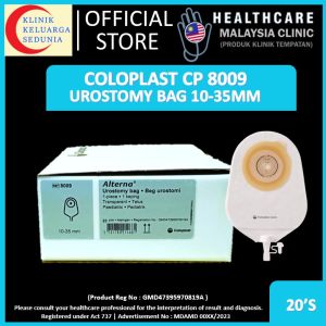 #KlinikKita| Coloplast 8009 Alterna One-Piece Urostomy Pouch (10-35mm) Cut-to-Fit Transparent 1 Box(20pcs)