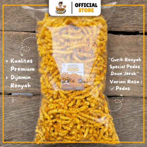 Kerupuk Manggar Pedas Daun Jeruk 1 Bal 800 Gram | Kerupuk Jaat | Cemilan Nolis Snack