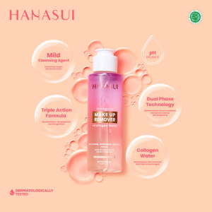 Hanasui Waterproof Make Up Remover - Membersihkan - Melembabkaan - Mencerahkan - Menghapus Maakeup Waterproof Dan Longlasting - Ratu Kosmetik Online