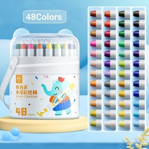 24/48 Colors Crayon Oil Painting Stick Set Not Dirty Hands Safe Washable Childrens Paintbrush Colorful