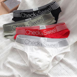 STAR FRUIT กางเกงในชาย กางเกงในชายเอวสูงปานกลางแนวสปอร์ตสำหรับสะดวกสบายและระบายอากาศชุดชั้นในผ้าฝ้าย