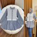 ATASAN KEMEJA  WANITA TERBARU ARUNI BLOUSE SALUR KOMBINASI BRUKAT PREMIUM. 