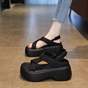 [Free Shipping] Thick-Soled Platform Sandals For Women Summer Outdoor Wear 2026 New Style Suitable For Petite Women To Wear With Dresses High-Heeled Beach Sandals Platform Sole