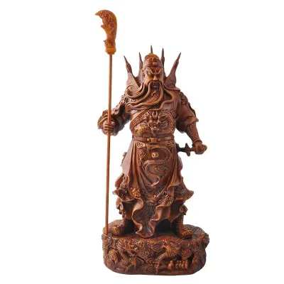 【Dream Pet Family】 New Large Of Wealth Statue Resin Feng Shui Guan Gong Figure Guan Yu Sculpture Desk Living Room Home Decor Accessories