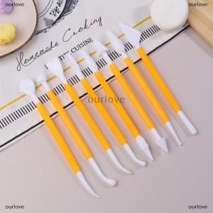 [COD] ourlove ชุดแกะสลักดินโพลิเมอร์ดินน้ำมัน8ชิ้น เซ็ตเครื่องมือแกะสลักขี้ผึ้งเครื่องมือแกะสลักเครื่องปั้นดินเผา