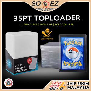 SOEZ Toploader 35PT Clear Card Holder Pokemon KPOP Yugioh Boboiboy TCG Game Transparent Protector