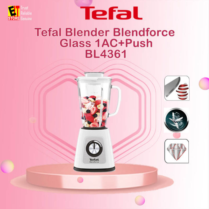 TEFAL BLENDER BLENDFORCE GLASS 1AC+PUSH BL4361 Lazada