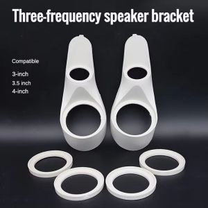 WAPKTY 1Set Nhựa Gioăng đệm giữ loa tweeter cột A trên xe hơi Trắng 2/3.5/3.8/4 inch Gioăng giữ loa tweeter Bền bỉ Đường kính ngoài loa tweeter 58mm Giá đỡ còi 3 chiều để nâng cấp loa âm thanh ô tô