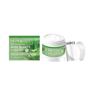 Loại bỏ mụn đầu đen dầu bùn làm sạch sâu Bộ Kit Lấy Mụn Đen Mũi 30g Kem Lấy Mụn Đen Cho Mặt kèm 60 Miếng Mặt Nạ Mũi và Bộ Thìa