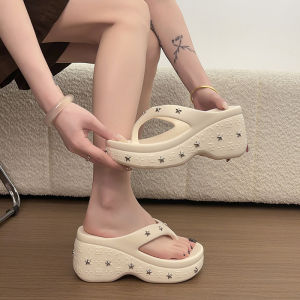 Free Shipping Ultra-High-Heeled Thick-Soled Women’S Flip-Flops 2026 New Style Fashionable And Comfortable For Outdoor Wear Non-Slip Versatile And With A High-End Feel Perfect For Summer