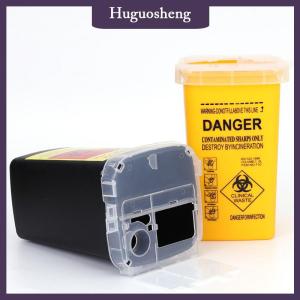 [huguosheng] Hộp đựng chất thải sắc nét bằng nhựa 1L phụ kiện kim thải hình xăm nguy hiểm sinh học