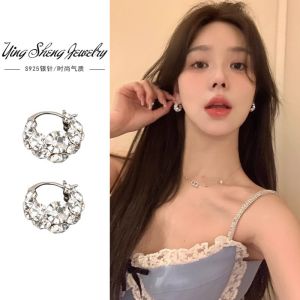 LL Fashionable gold painted circle earrings ES64820
