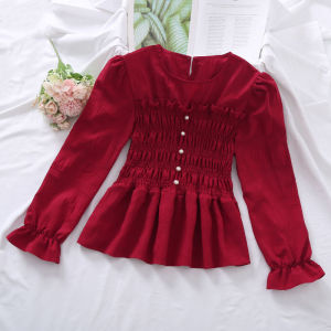 Chiffon Nail Beaded Blouse for Women 2024 Summer New Design Sense Niche Waist Thin Cover Belly Tshirt All-match Top