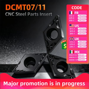 ZZSA DCMT07 DCMT11 TM/TF YZ6030 Carbide Insert for SDJCR External Turning ToolDCMT Blade for Steel Cutter CNC Lathe 9Y3K6