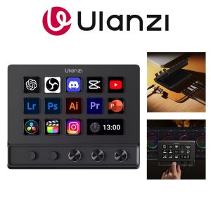 Ulanzi D200X All-in-One Creative Deck Desktop Control USB Hub HDMI Port Memory Card Reader for Video Photo Post-Processing Smart Lighting Studio Livestreaming