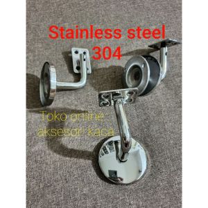 Handrail kotak flexible bracket handrailing clamp banister siku ke tembok