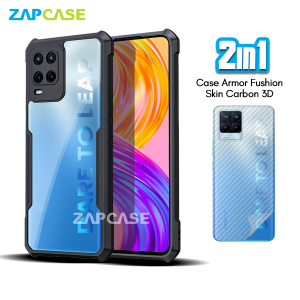 Case Realme 8 8 Pro Armor Fushion Casing Free Skin Karbon