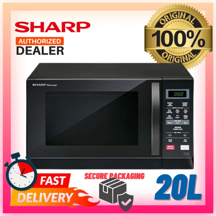 SHARP Microwave Oven 20L R207EK Mechanical Dial Flatbed 240W | Ketuhar ...