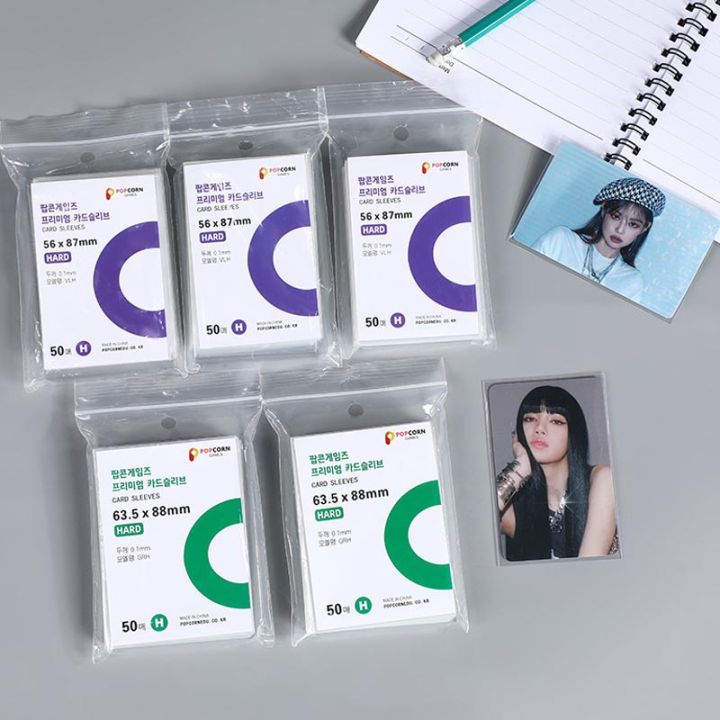 50pcs Blueberry Sleeves Kpop Photocard Protector Sleeve Hard Card Sleeves  Photocard Toploader | Lazada PH