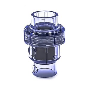 ประตูตรวจสอบทรงกลมใส UPVC เส้นผ่าศูนย์กลาง25มม. การป้องกันกระแสย้อนกลับสำหรับการระบายอากาศในอุตสาหกรรมภูมิคุ้มกันความร้อน