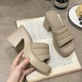 6cm Thick-soled sandals for women, fashionable summer going out high heels #2323. 