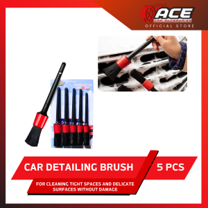 Car Detailing Brush 5 pcs. Premium Quality Cleaning Tool for Auto Interior and Exterior Care