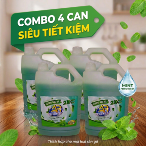 [ 4 Can 3.8L ] Nước Lau Sàn AB CLEANER Hương Bạc Hà 3.8L Sạch bóng - Khử mùi - Ngát hương