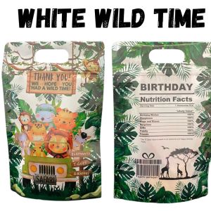Safari Theme Food Grade Reusable Storage Standup Pouch Food Packaging Ziplock Chips Bags Candy Bags Loot Bags