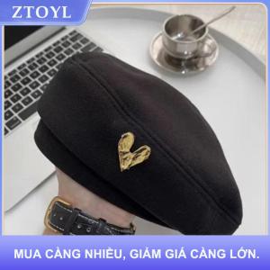 【ZTOYL】 Cotton Phụ Nữ Mũ Berets Mùa Đông Mũ Cổ Điển Pháp Sọc Trên Mũ Quân Đội Mũ Họa Sĩ Mùa Thu Mùa Đông Đường Phố Hình Bát Giác Mũ Beret
